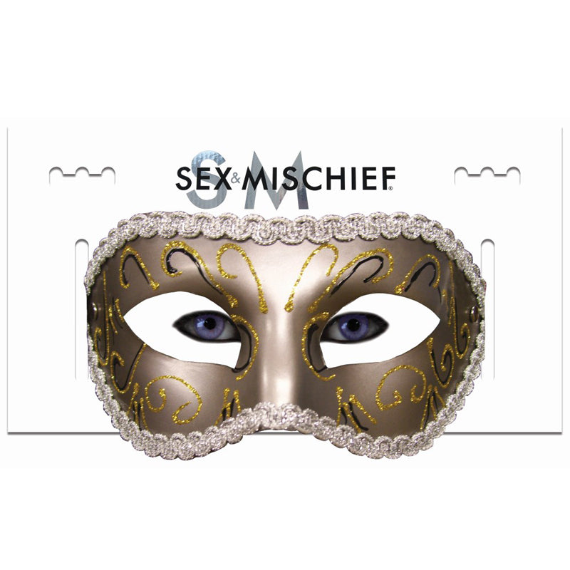 Sportsheets Sex & Mischief Masquerade Mask Gold
