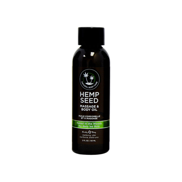 Earthly Body Hemp Seed Massage Oil Naked in the Woods 2 oz.