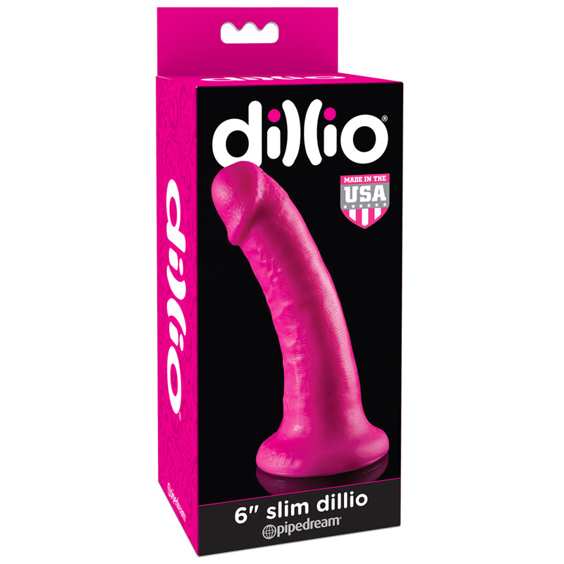 Pipedream Dillio 6 in. Slim Realistic Dildo With Suction Cup Pink
