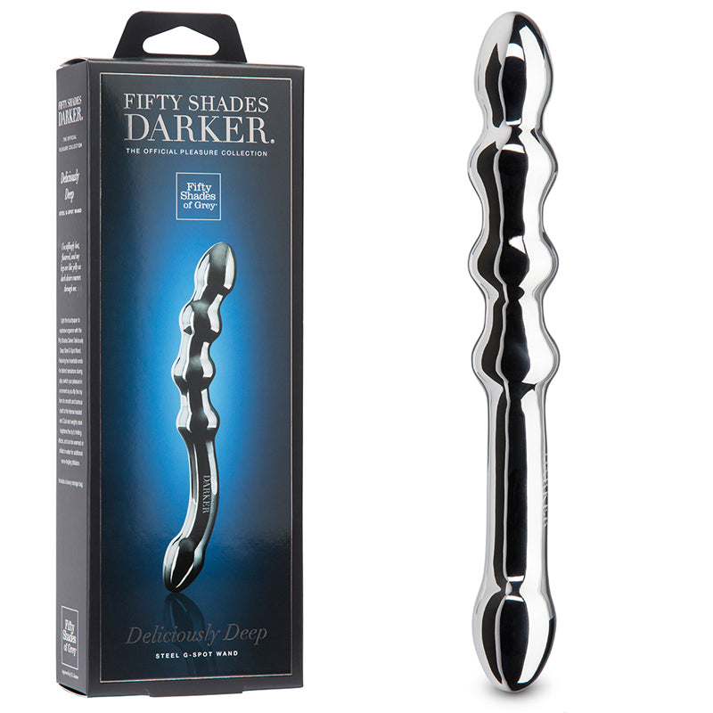 Fifty Shades Darker Deliciously Deep 10 in. Dual-Ended Steel G-Spot Wand Dildo
