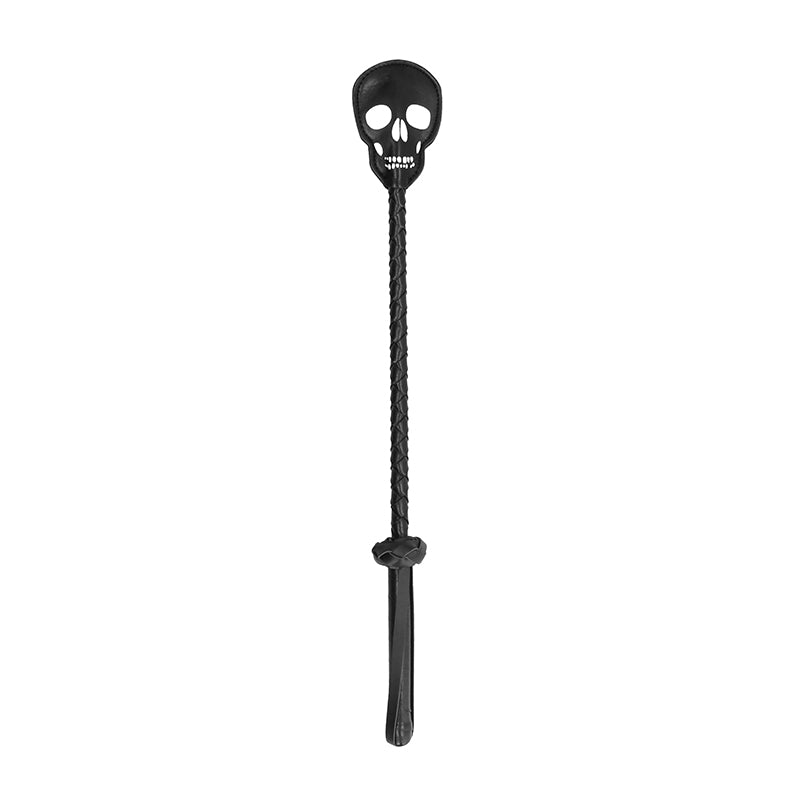 Ouch! Skulls & Bones Skull-Shaped Crop Black