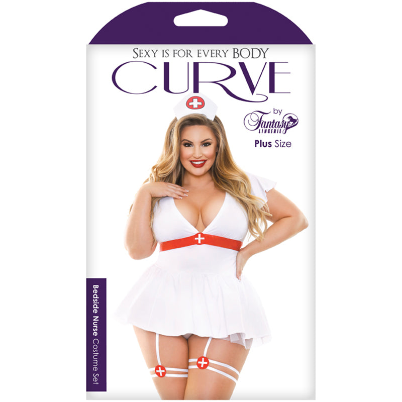 Fantasy Lingerie Curve Bedside Nurse Costume Set 3XL/4XL