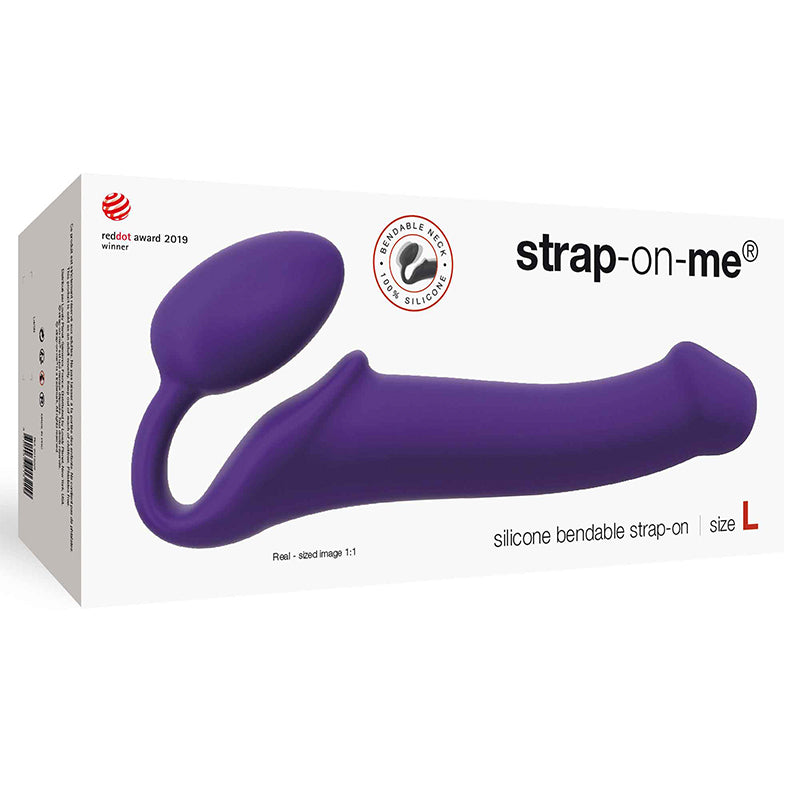 Strap-On-Me Semi-Realistic Bendable Silicone Strap-On Purple L