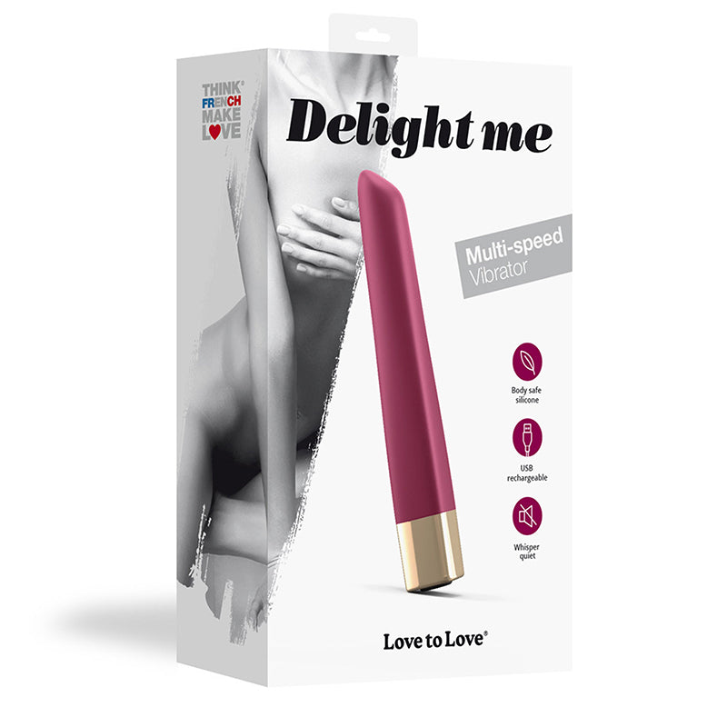 Love to Love Delight Me Rechargeable Silicone Multi-Speed Vibrator Plum