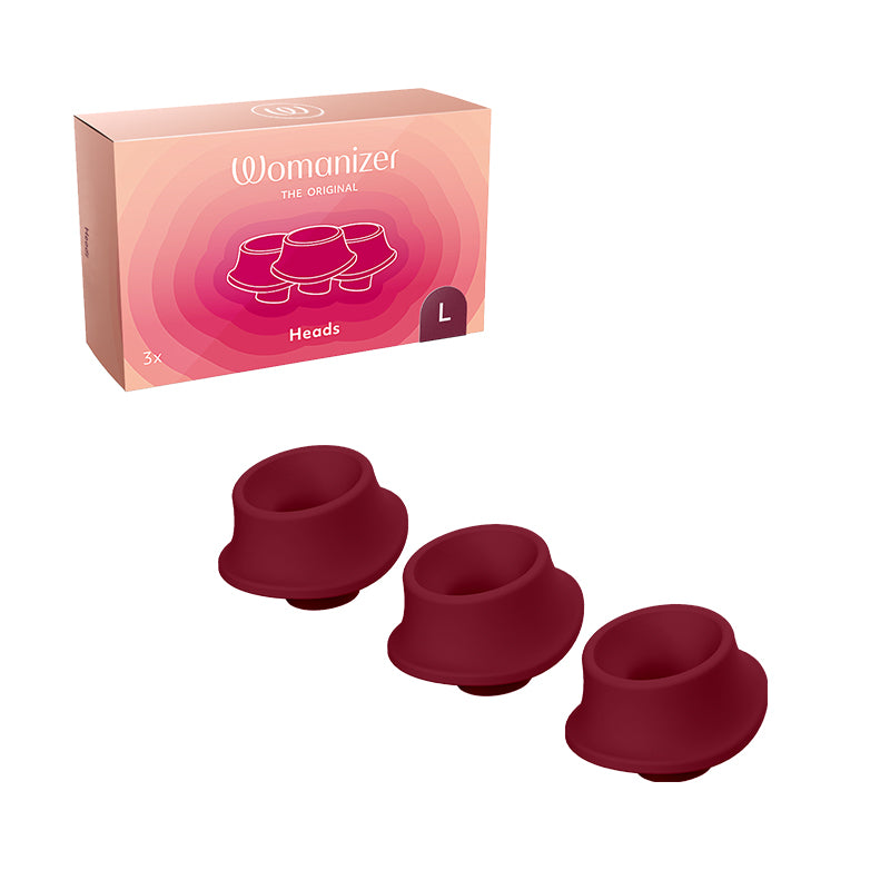 Womanizer 3-Pack Type A Replacement Stimulation Heads Bordeaux L