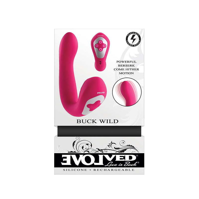 Evolved Buck Wild Rechargeable Silicone Dual Stimulator Pink