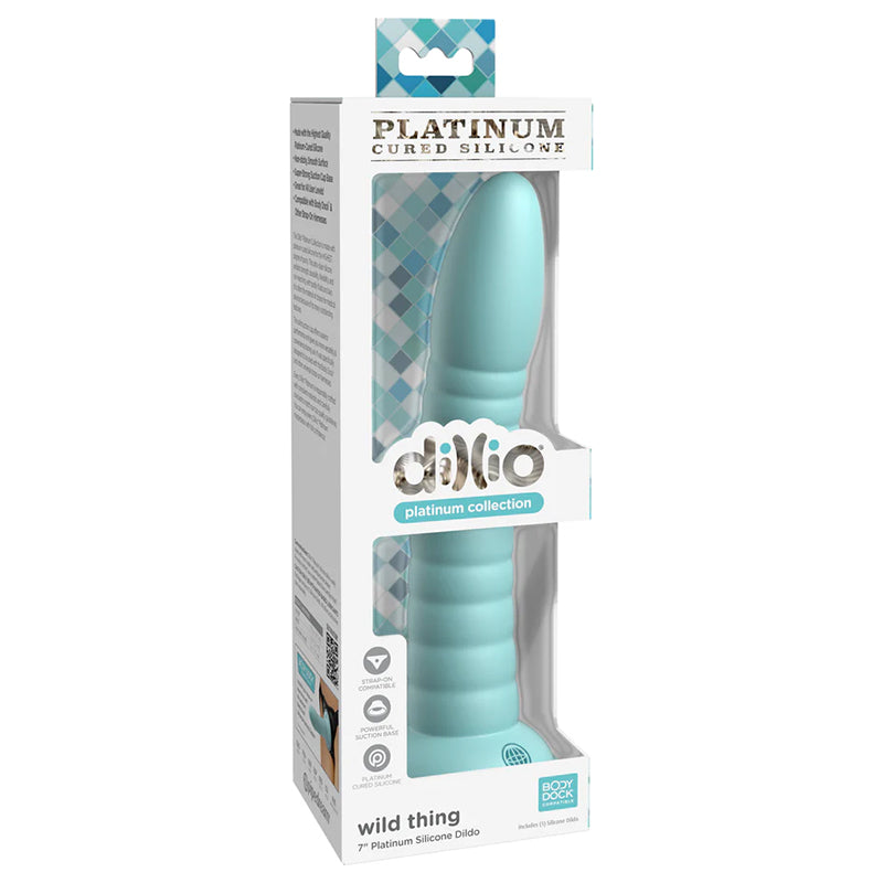 Dillio Platinum Collection Wild Thing 7 in. Silicone Dildo Teal