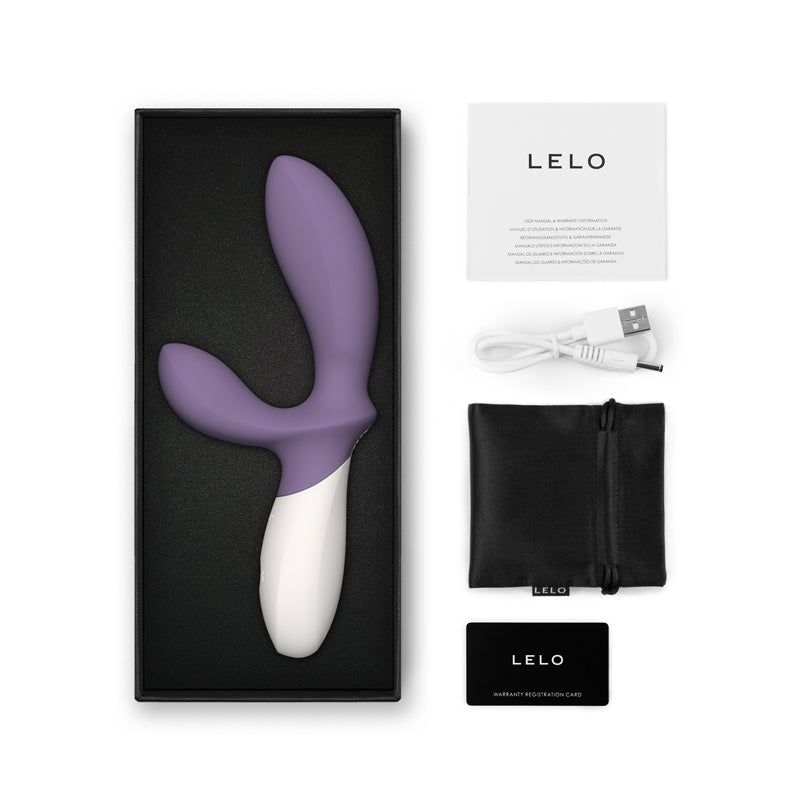 Lelo Loki Wave 2 Rechargeable Silicone Dual Stimulation Prostate Vibrator Violet Dust