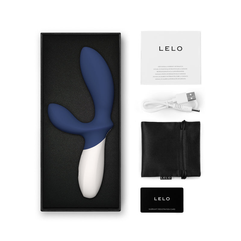 Lelo Loki Wave 2 Rechargeable Silicone Dual Stimulation Prostate Vibrator Base Blue