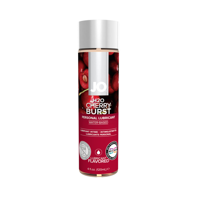 JO H2O Cherry Burst Flavored Water-Based Lubricant 4 oz.