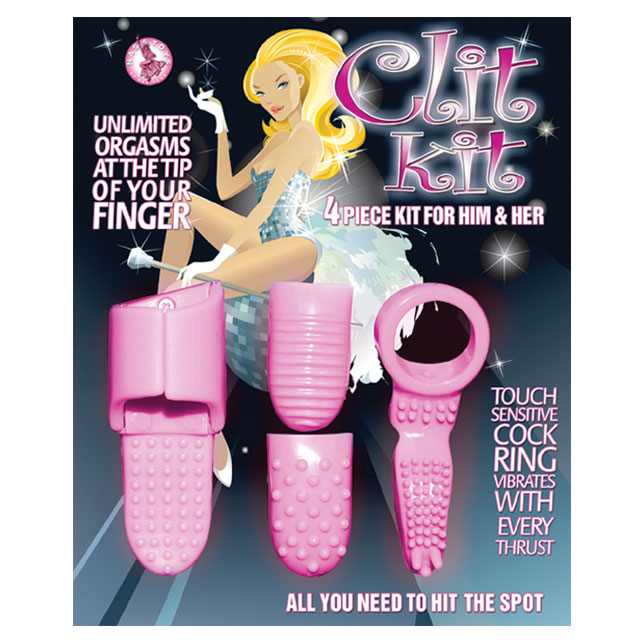 Clit Kit 4 Piece Finger Vibe Kit (Pink)