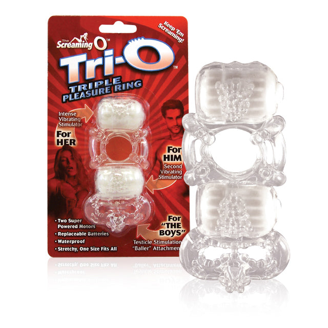 Screaming O Tri-O Triple Pleasure Ring (6 per Box)