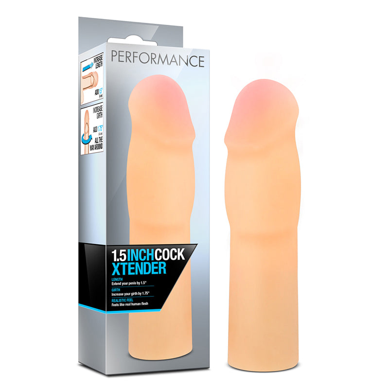 Blush Performance 1.5 in. Cock Xtender Penis Extender Sleeve Beige