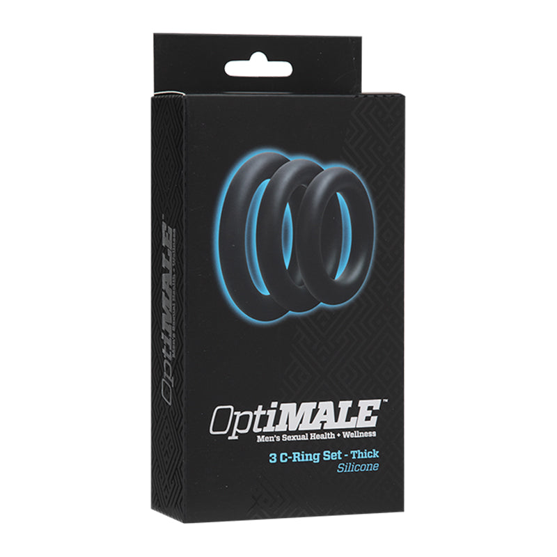 OptiMALE – 3 C-Ring Set – Thick Black