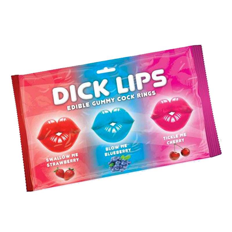 Dick Lips Edible Gummy Cock Rings 3-Pack