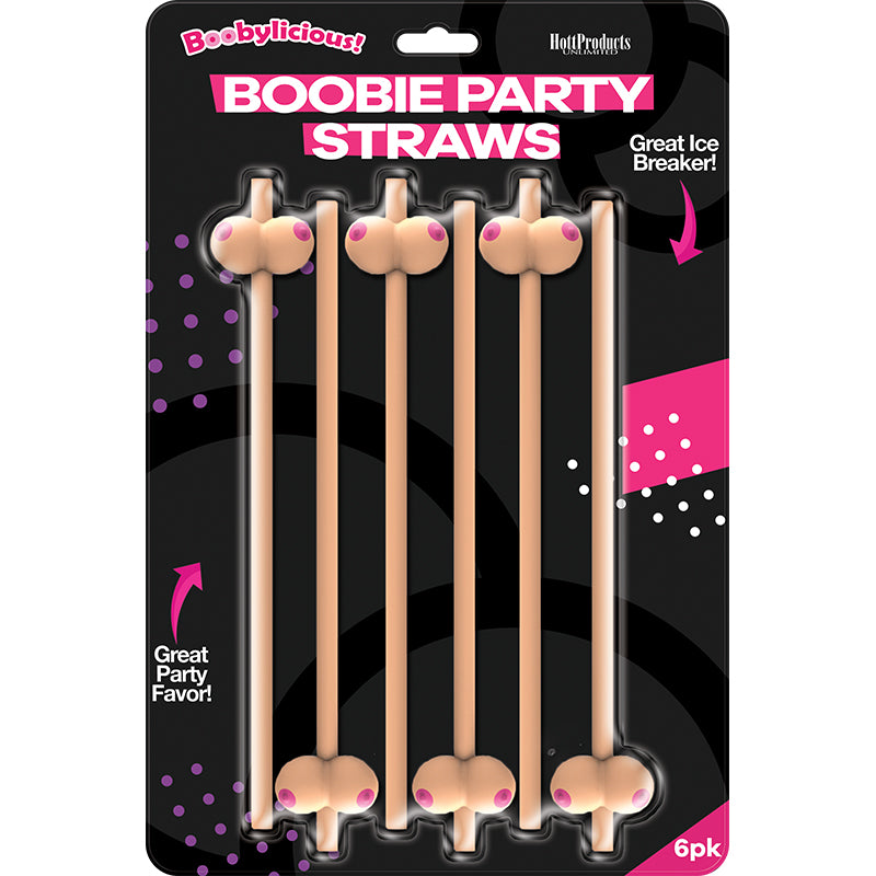 Boobie Straws (Flesh Color) 6Pk.