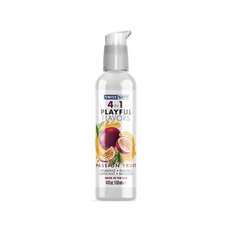 Swiss Navy 4 in 1 Playful Flavors Wild Passion Fruit 4 oz.