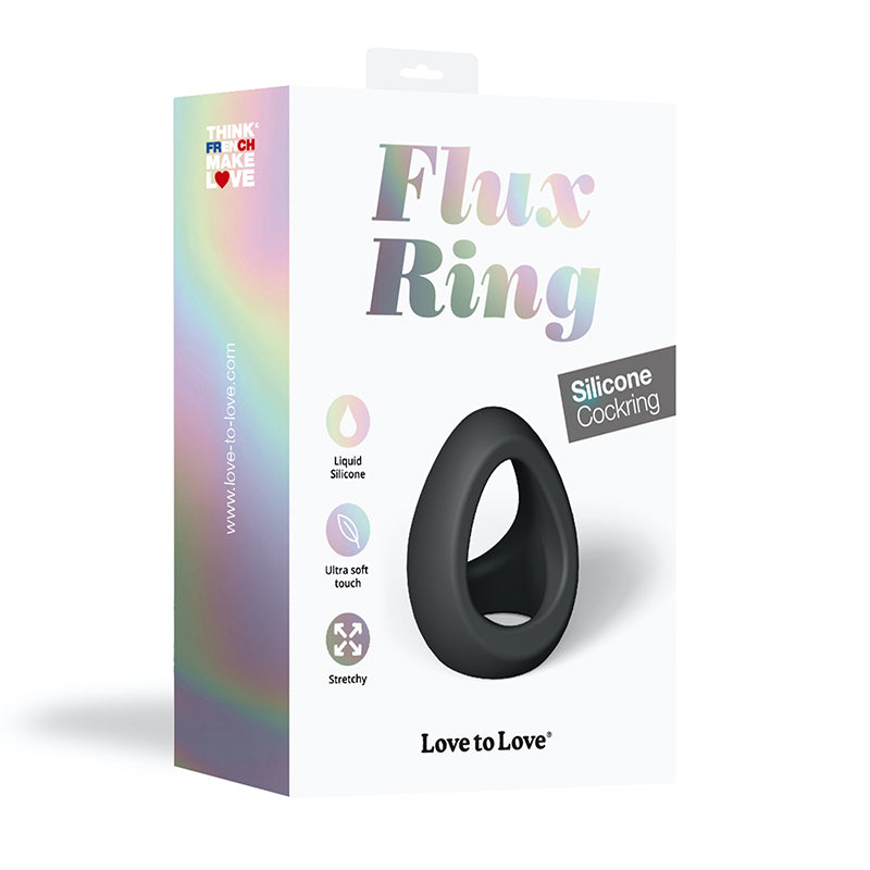 Love to Love Flux Ring Silicone Cockring Noir