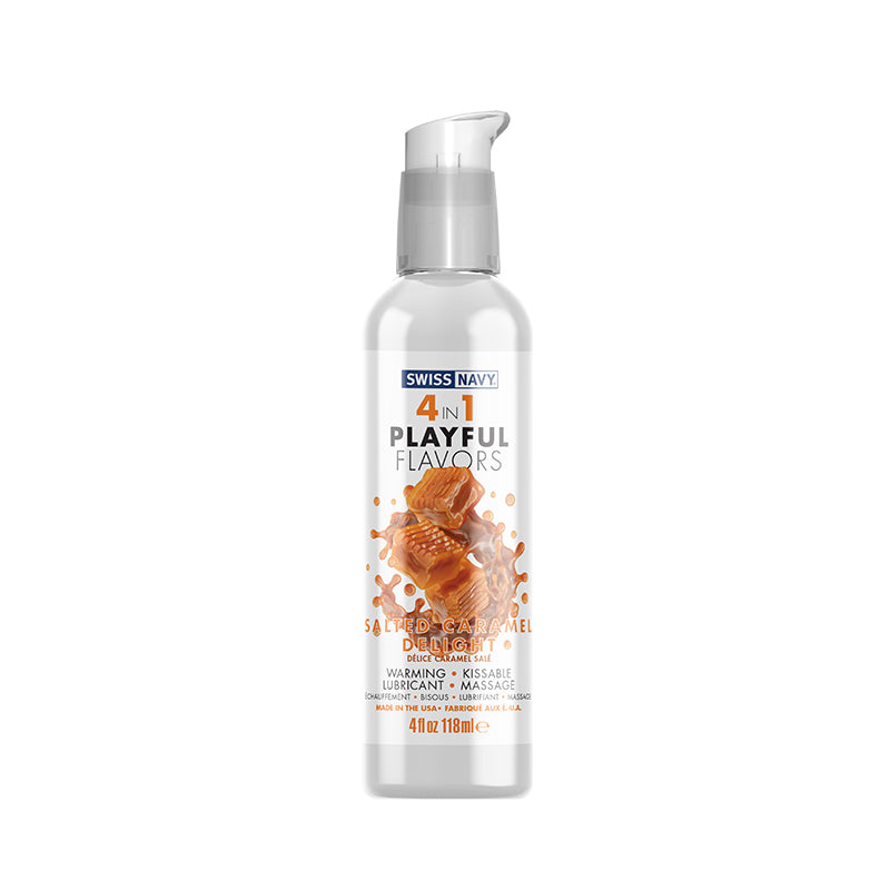 Swiss Navy 4 in 1 Playful Flavors Salted Caramel Delight 4 oz.