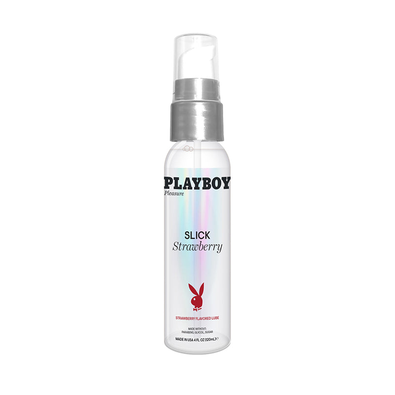 Playboy Slick Flavored Water-Based Lubricant Strawberry 4 oz.