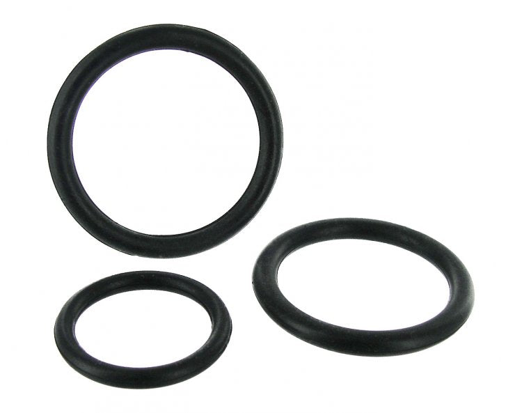 MyXToy Black Triple Silicone Cock Ring Set