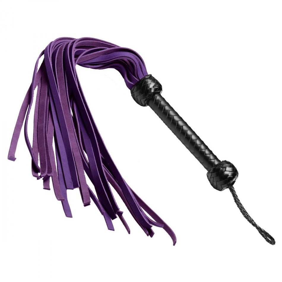 Black and Purple Nubuck Flogger by Strict Leather