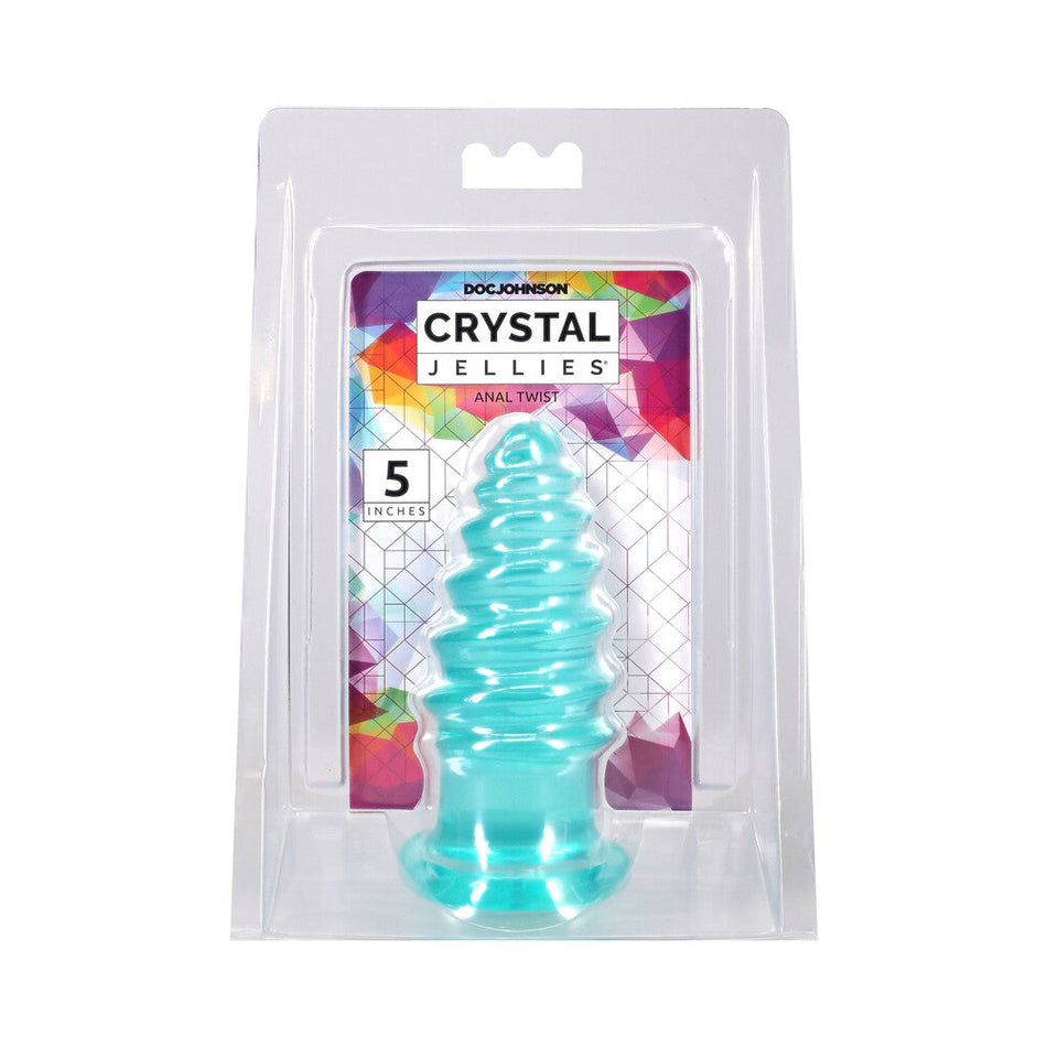 Crystal Jellies Anal Twist 5 in. Teal