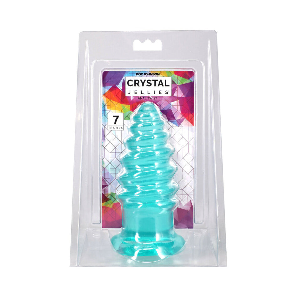 Crystal Jellies Anal Twist 7 in. Teal