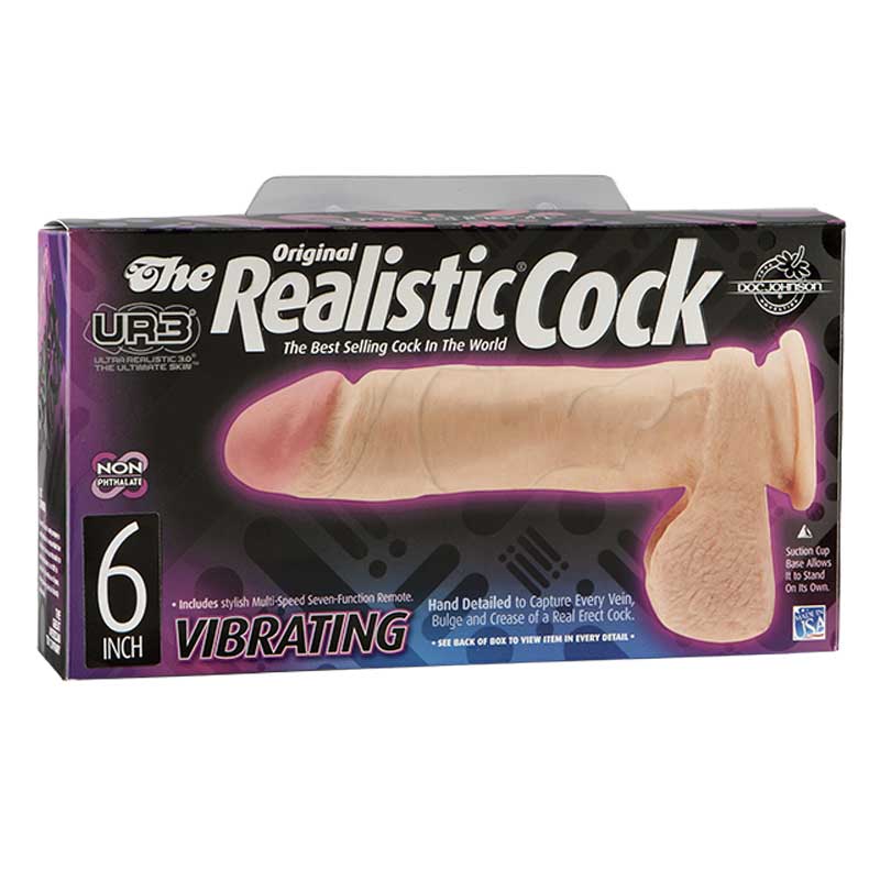 The Realistic Cock - UR3 - Vibrating 6 Inch White