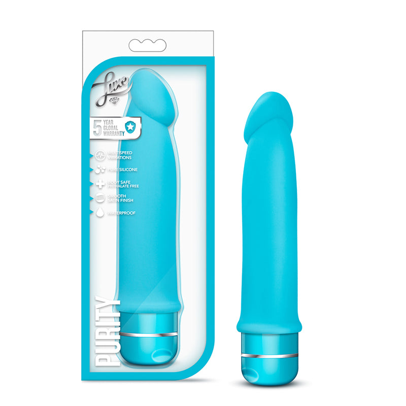 Blush Luxe Purity Silicone Vibrator Blue