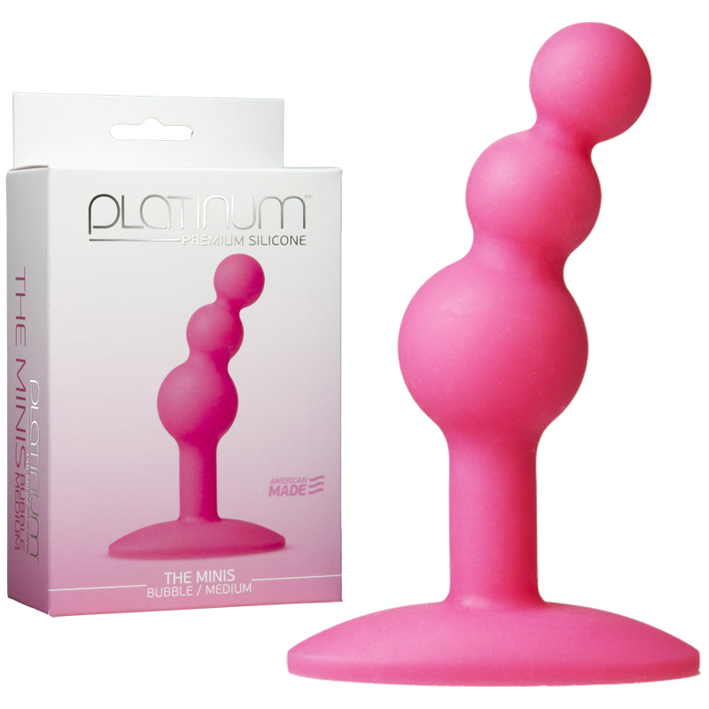 Platinum Premium Silicone - The Minis - Bubble - Medium Pink