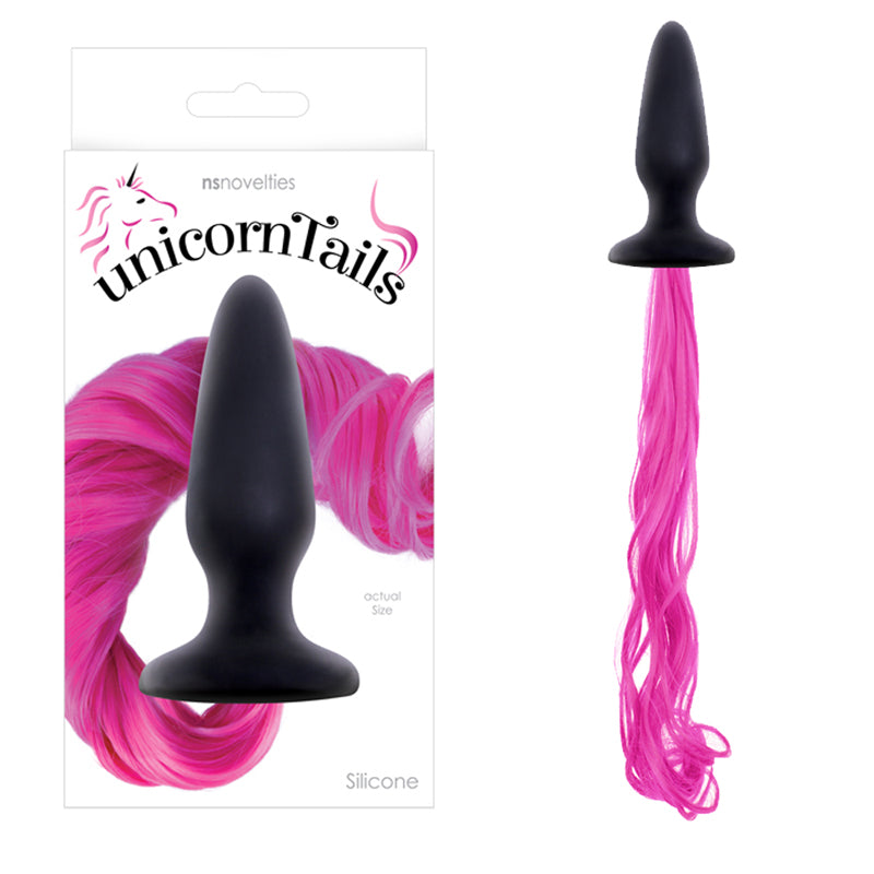 Unicorn Tails Anal Plug Black/Pink