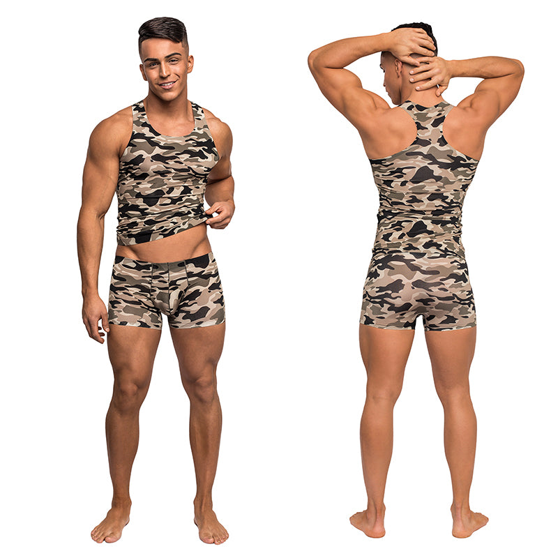 Male Power Commando Tank Top Camo Medium