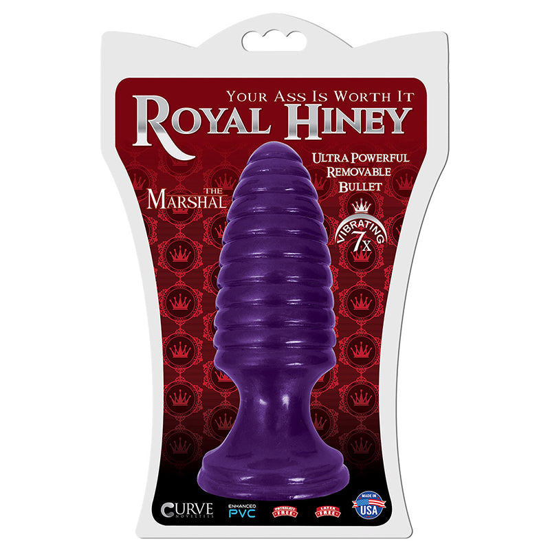 Curve Toys Royal Hiney The Marshal Vibrating Anal Plug Purple