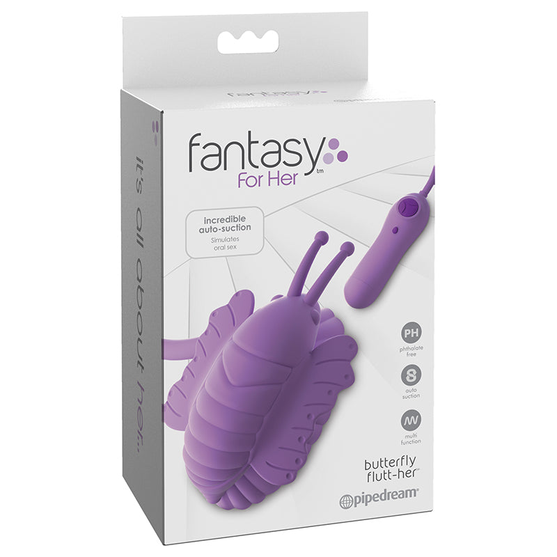 Pipedream Fantasy For Her Butterfly Flutt-Her Vibrating Suction Stimulator Purple