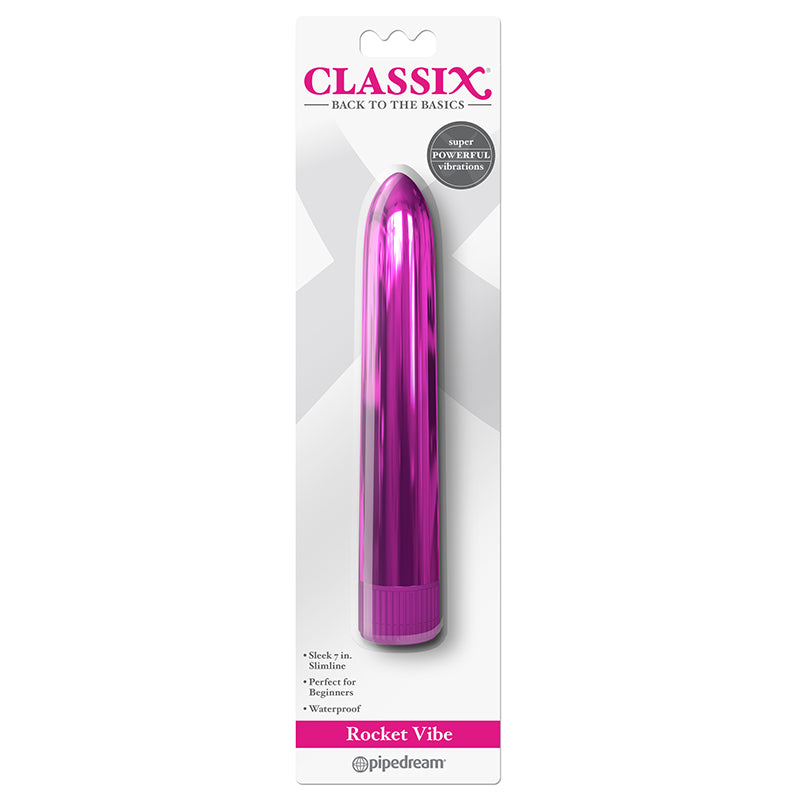 Pipedream Classix Rocket Vibe 7 in. Slimline Vibrator Pink