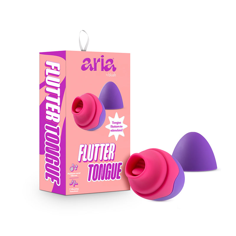 Aria Flutter Tongue Rechargeable Silicone Flicking Vibrator Purple