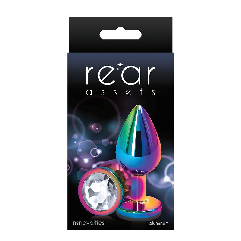 Rear Assets Metal Anal Plug Medium Multicolor/Clear