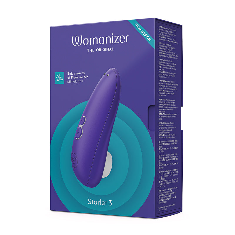 Womanizer Starlet 3 Rechargeable Silicone Compact Pleasure Air Clitoral Stimulator Indigo