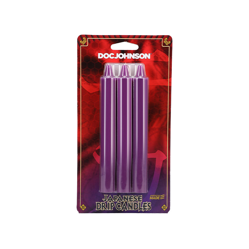 Japanese Drip Candles 3-Pack Purple
