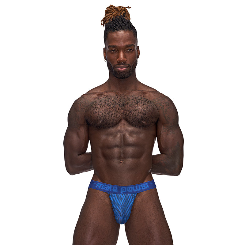 Male Power Sexagon Strappy Ring Jock Royal L/XL