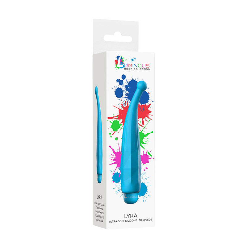 Luminous Lyra 10-Speed Bullet Vibrator With Silicone Pinpoint Sleeve Turquoise