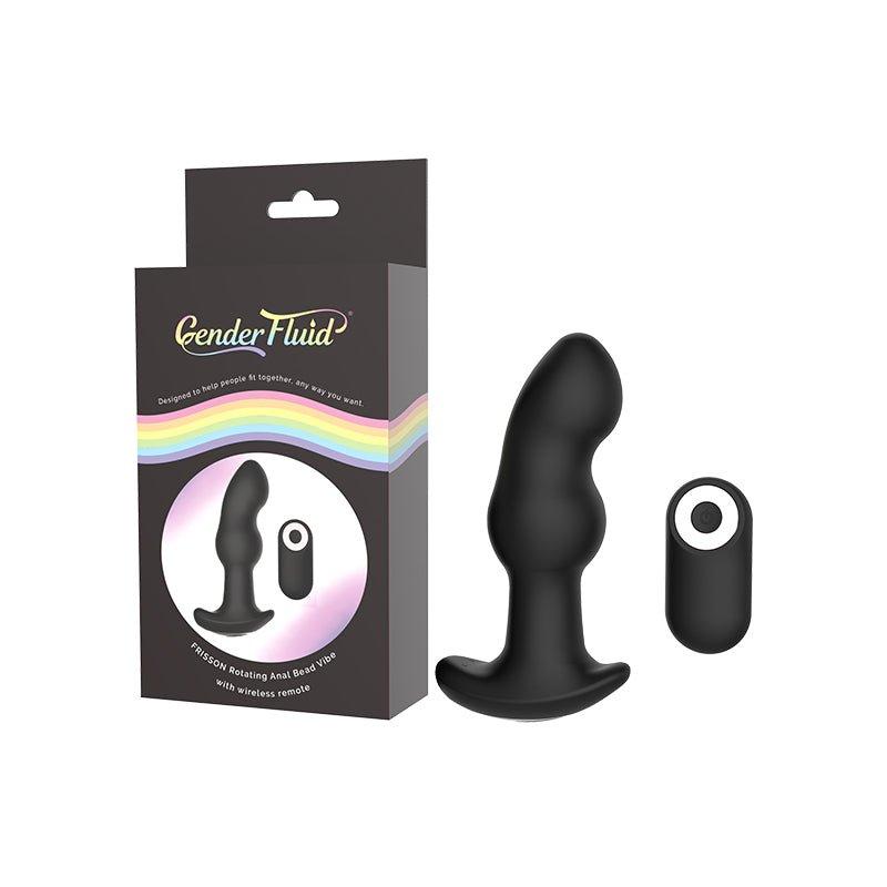 Gender Fluid Frisson Anal Vibe With Remote Silicone Black