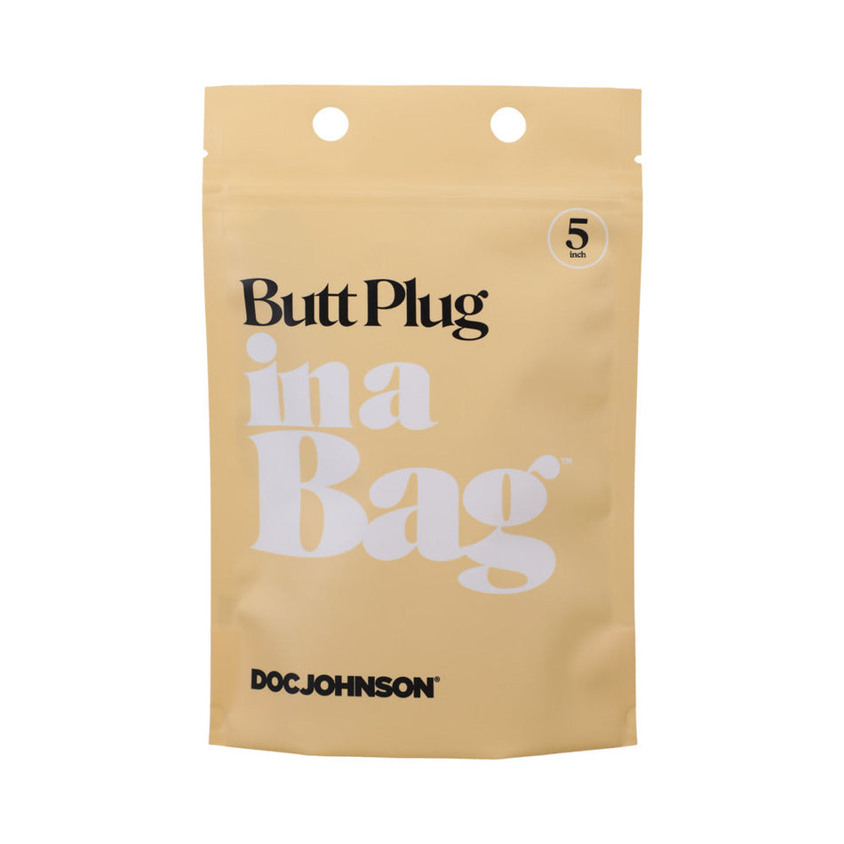 Doc Johnson Butt Plug In A Bag 5 in. Silicone Black