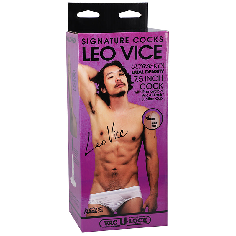 Signature Cocks Leo Vice ULTRASKYN 6 in. Dual Density Dildo with Removable Vac-U-Lock Suction Cup