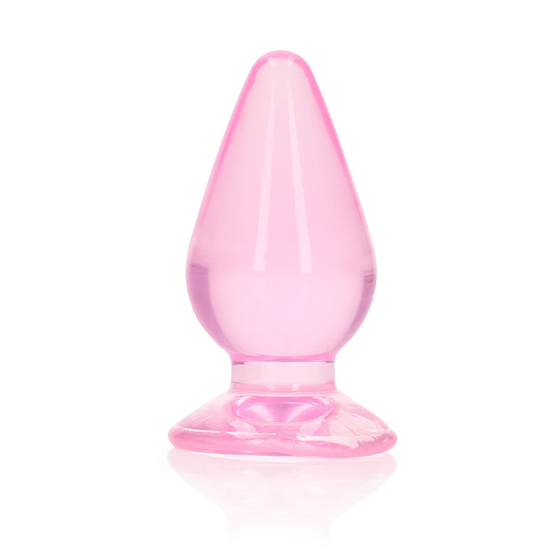 RealRock Crystal Clear 3.5 in. Anal Plug Pink