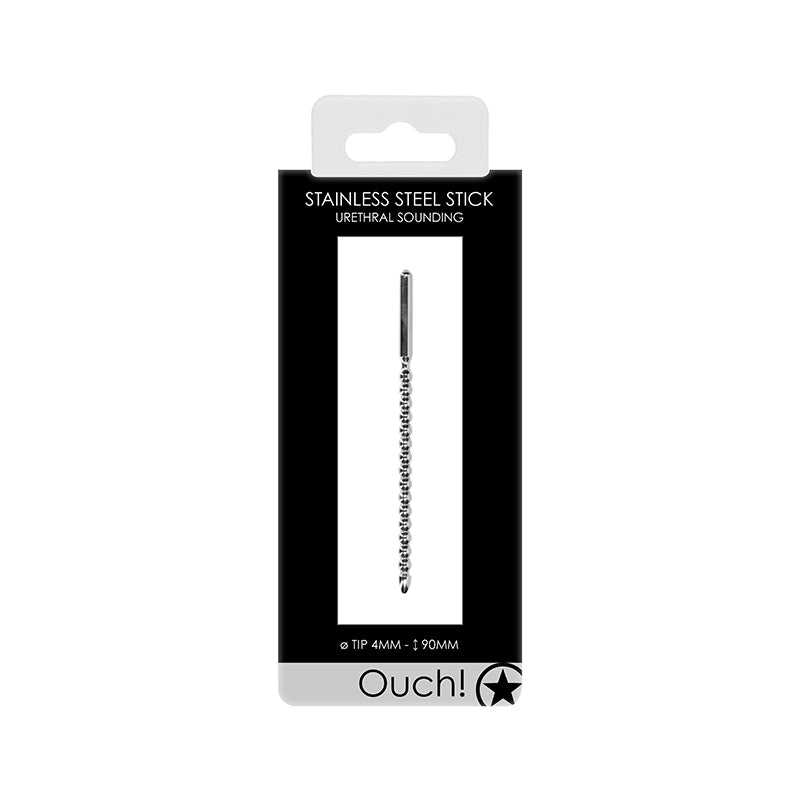 Ouch! Urethral Sounding Stainless Steel Stick 4 mm