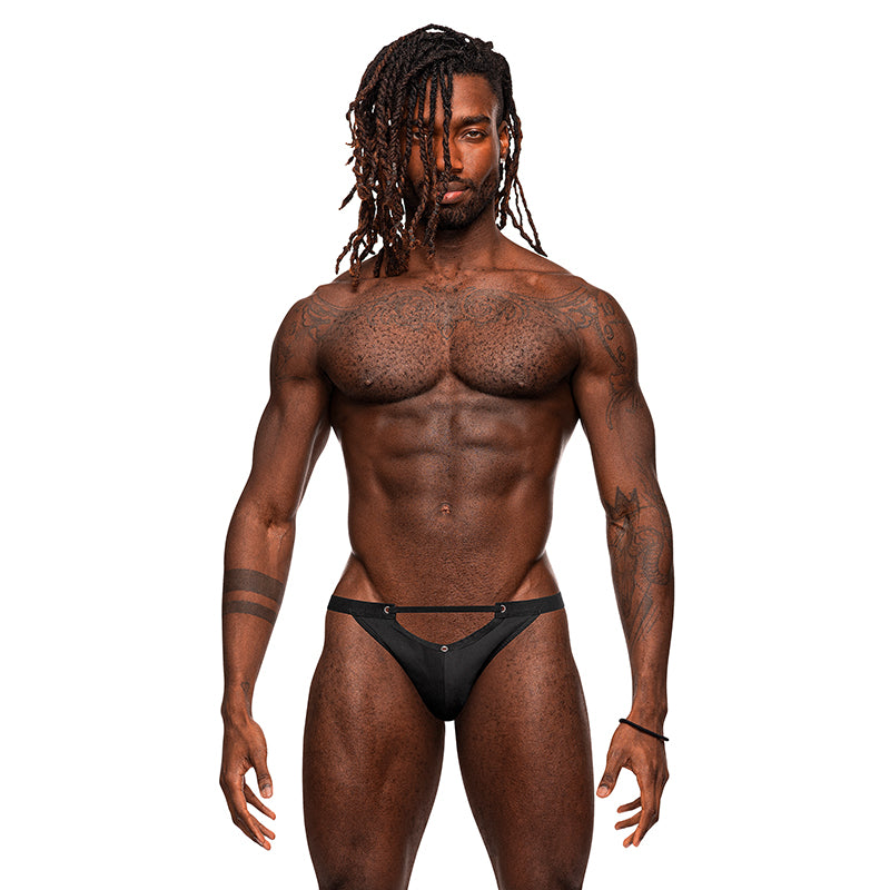 Male Power Magnificence Micro V Thong Black L/XL