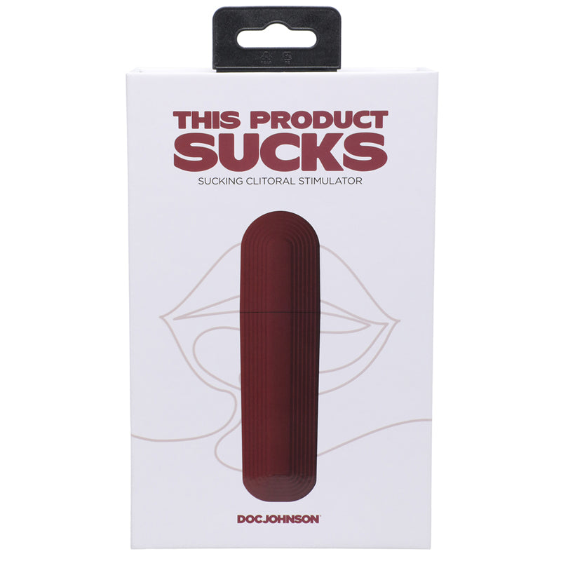 This Product Sucks Rechargeable Silicone Lipstick Sucking Clitoral Stimulator Red