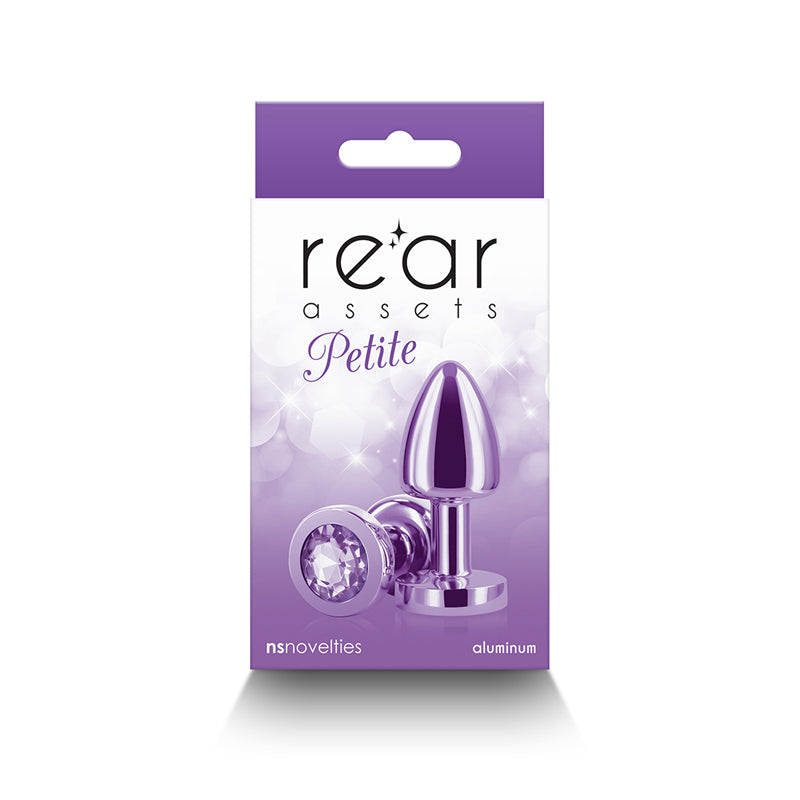 Rear Assets Petite Metal Anal Plug Purple